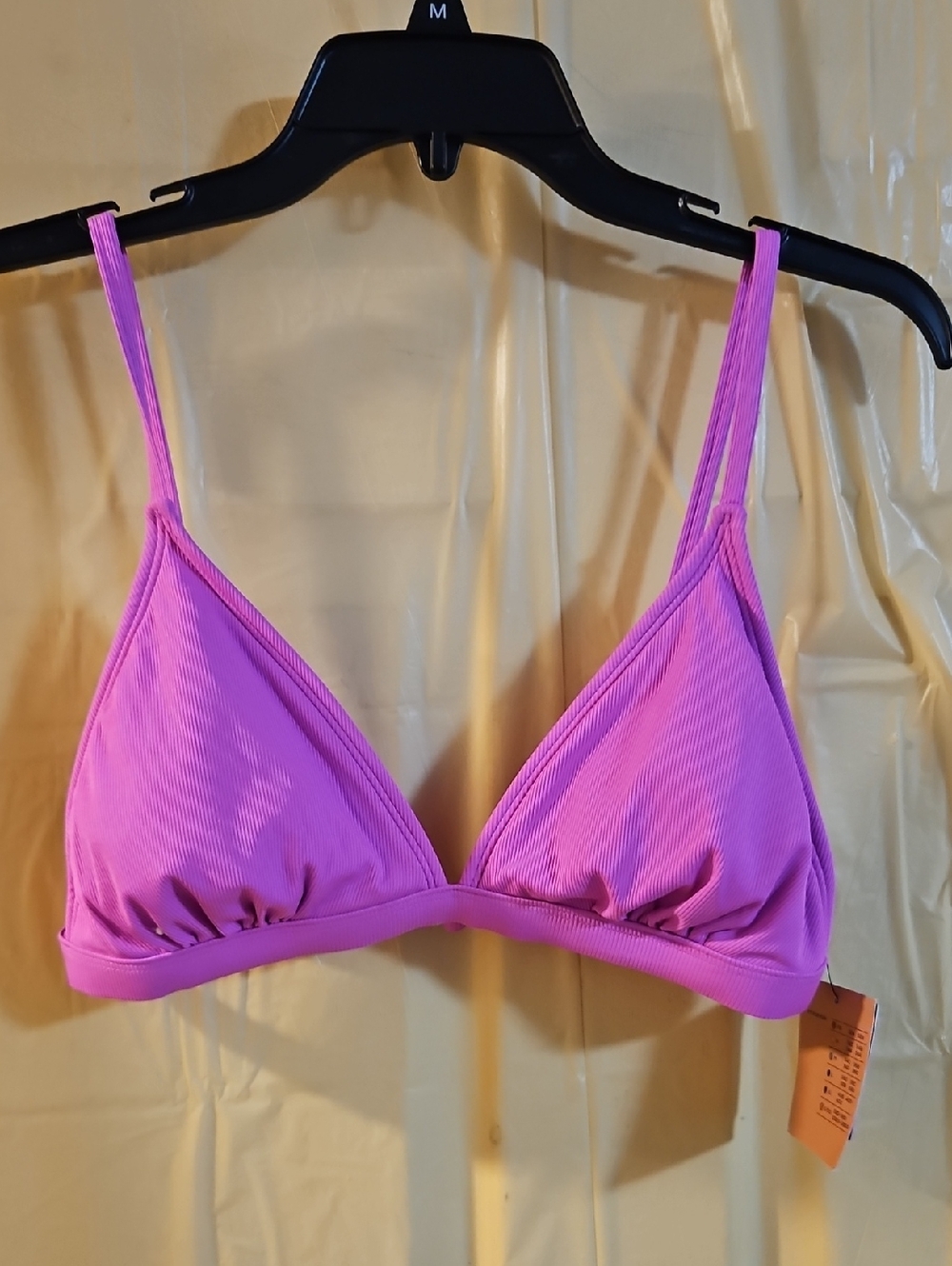 SHADE & SHORE PURPLE TRIANGLE BIKINI TOP: NEW WITH TAGS: SIZE M